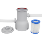 Paddling/Swimming Pool & Pump 15ft - Gray Rattan Effect DL18