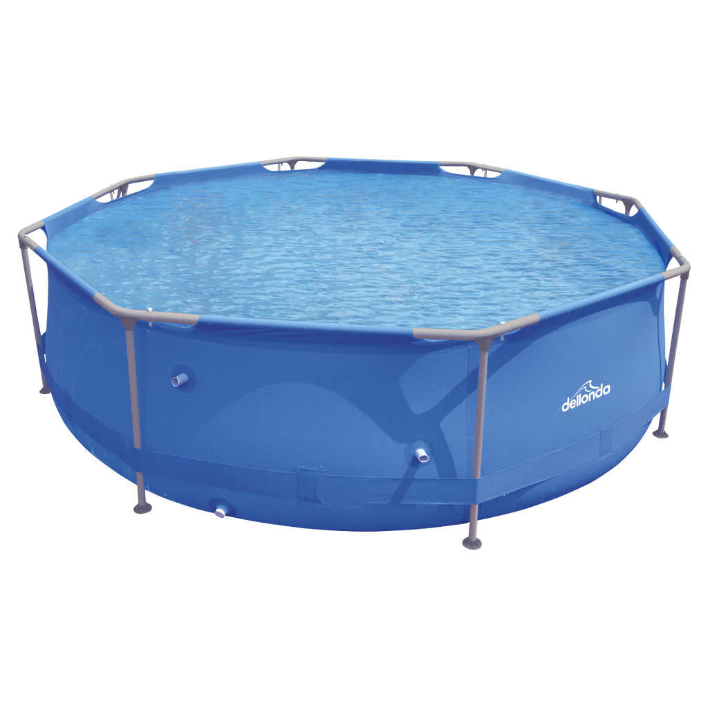Steel Frame Round Swimming Pool & Filter Pump 10ft - Blue DL19