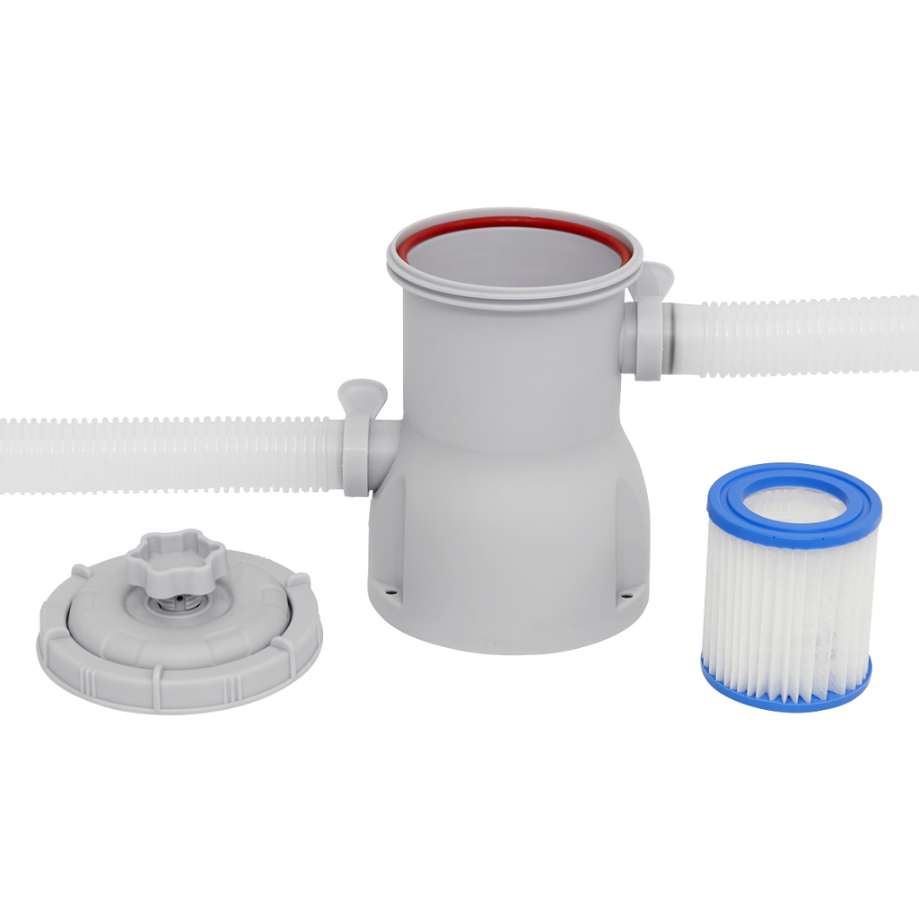 Steel Frame Round Swimming Pool & Filter Pump 10ft - Blue DL19