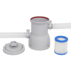 Steel Frame Round Swimming Pool & Filter Pump 10ft - Blue DL19