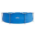 Steel Frame Round Swimming Pool & Filter Pump 10ft - Blue DL19