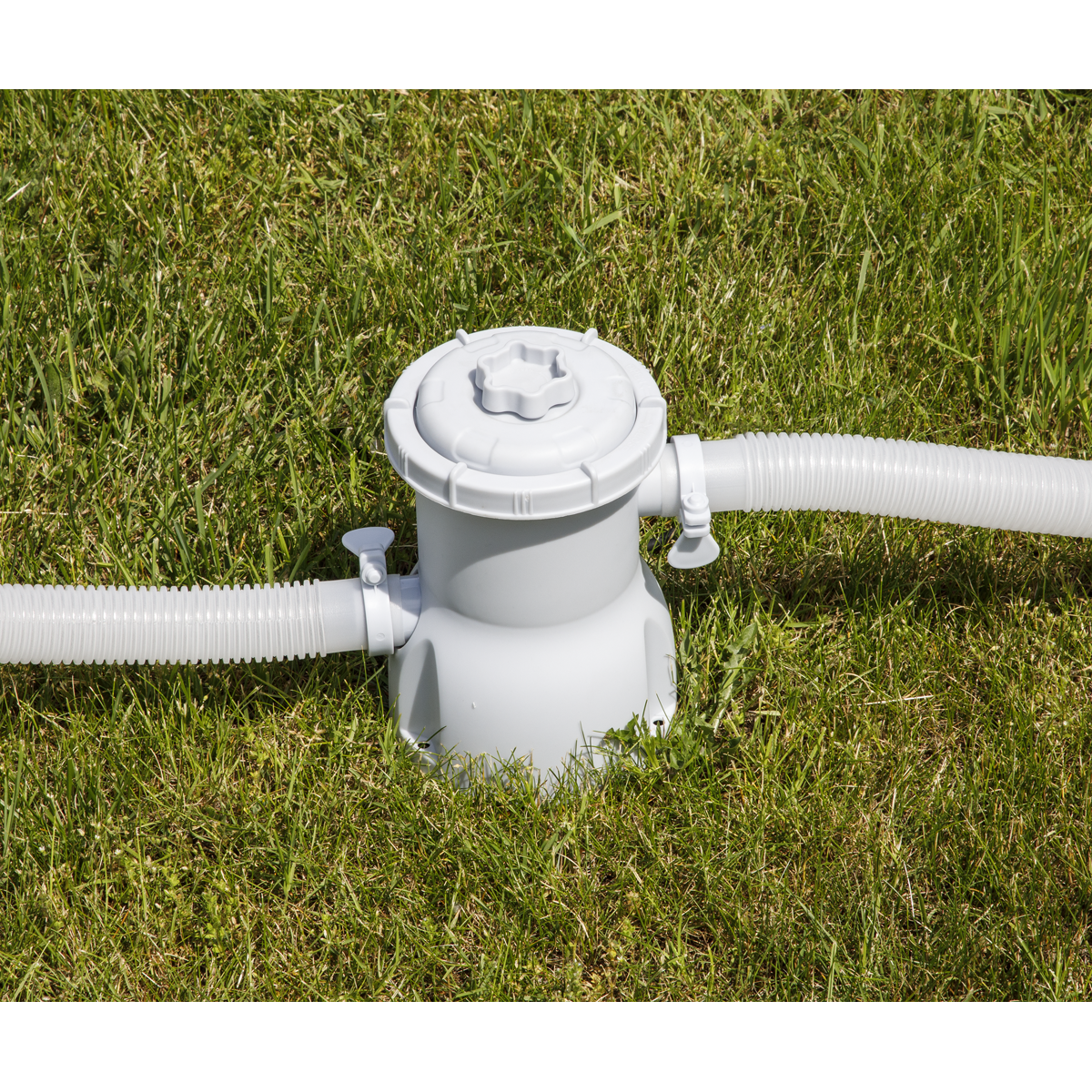 Steel Frame Round Swimming Pool with Filter Pump 12ft - Blue DL20