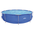 Steel Frame Round Swimming Pool with Filter Pump 12ft - Blue DL20