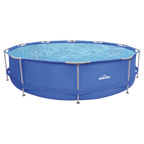 Steel Frame Round Swimming Pool with Filter Pump 12ft - Blue DL20