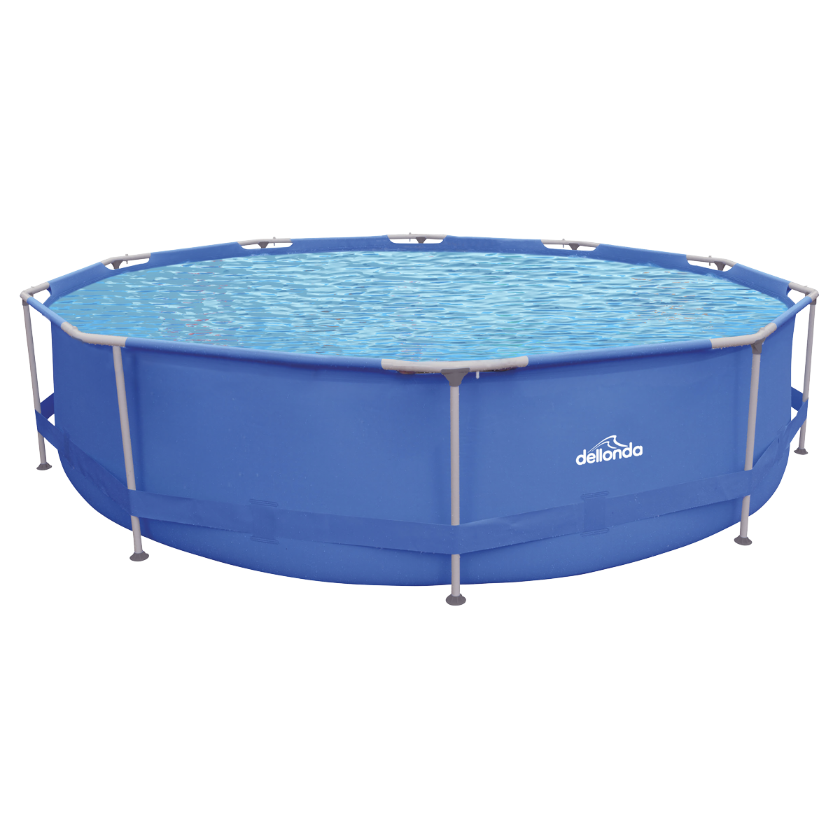 Steel Frame Round Swimming Pool with Filter Pump 12ft - Blue DL20