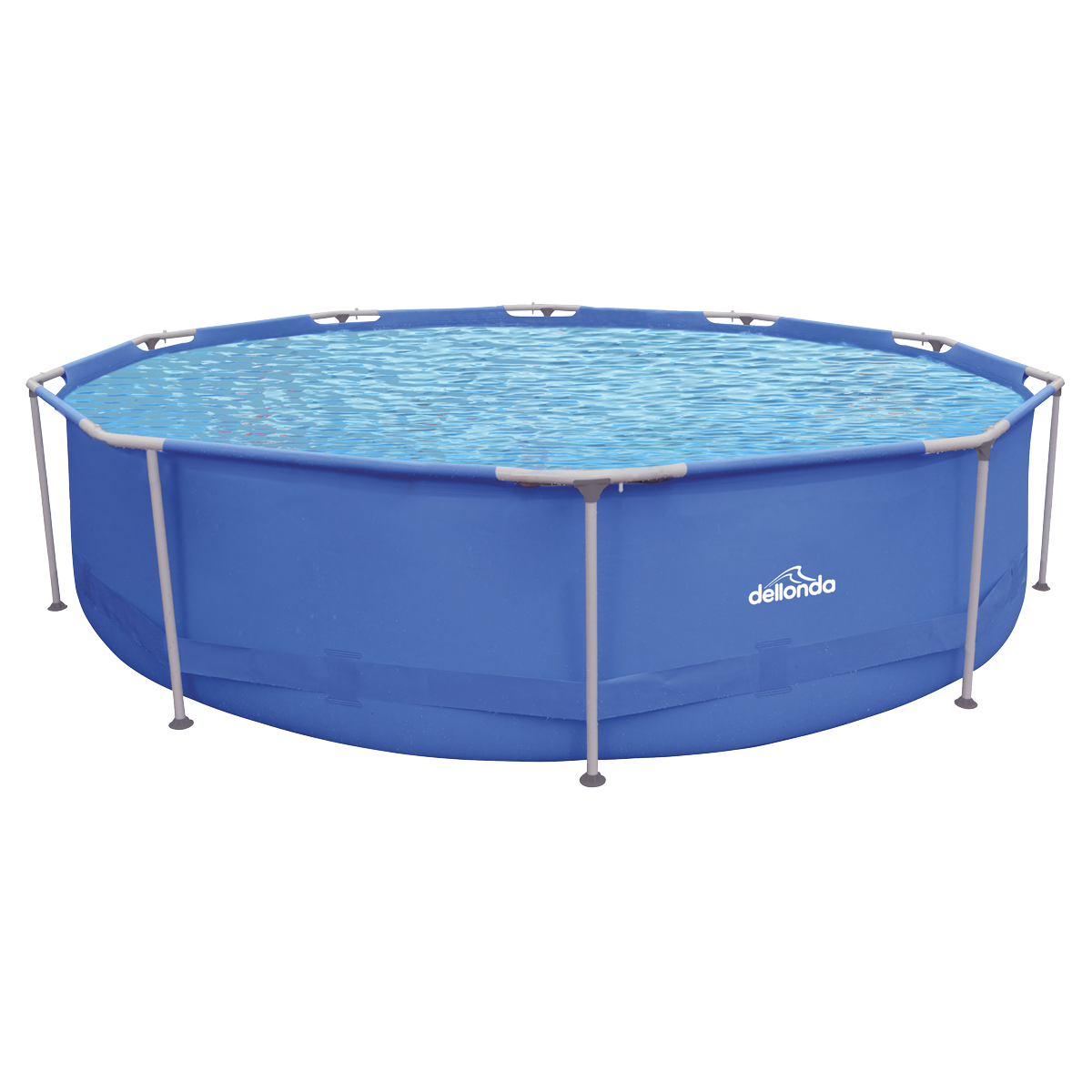 Steel Frame Round Swimming Pool with Filter Pump 12ft - Blue DL20