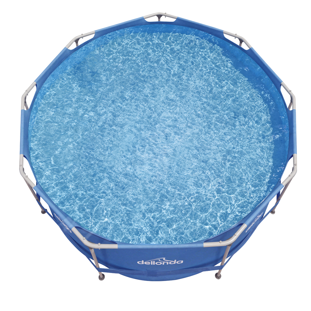 Steel Frame Round Swimming Pool with Filter Pump 12ft - Blue DL20