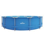 Steel Frame Round Swimming Pool with Filter Pump 12ft - Blue DL20