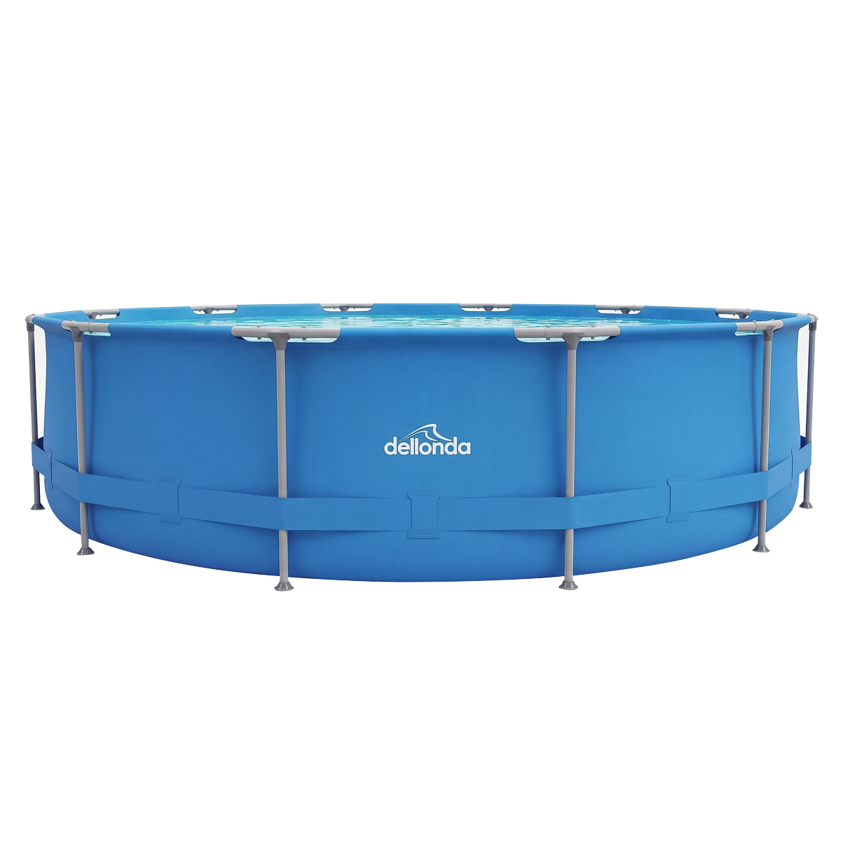 Steel Frame Round Swimming Pool with Filter Pump 12ft - Blue DL20