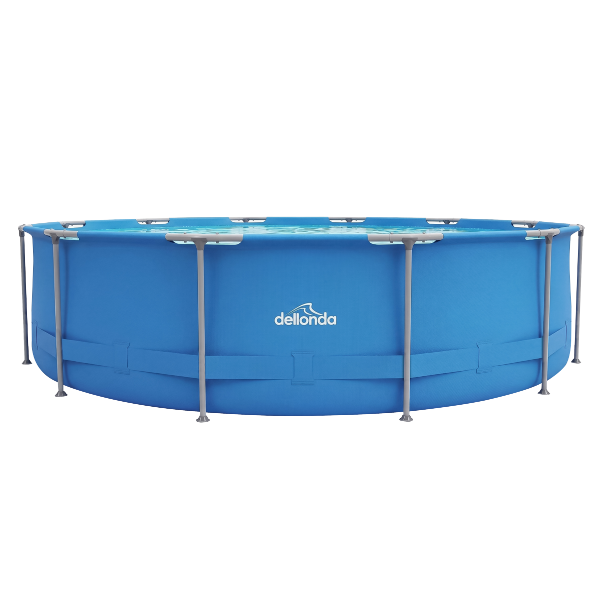 Steel Frame Round Swimming Pool with Filter Pump 12ft - Blue DL20