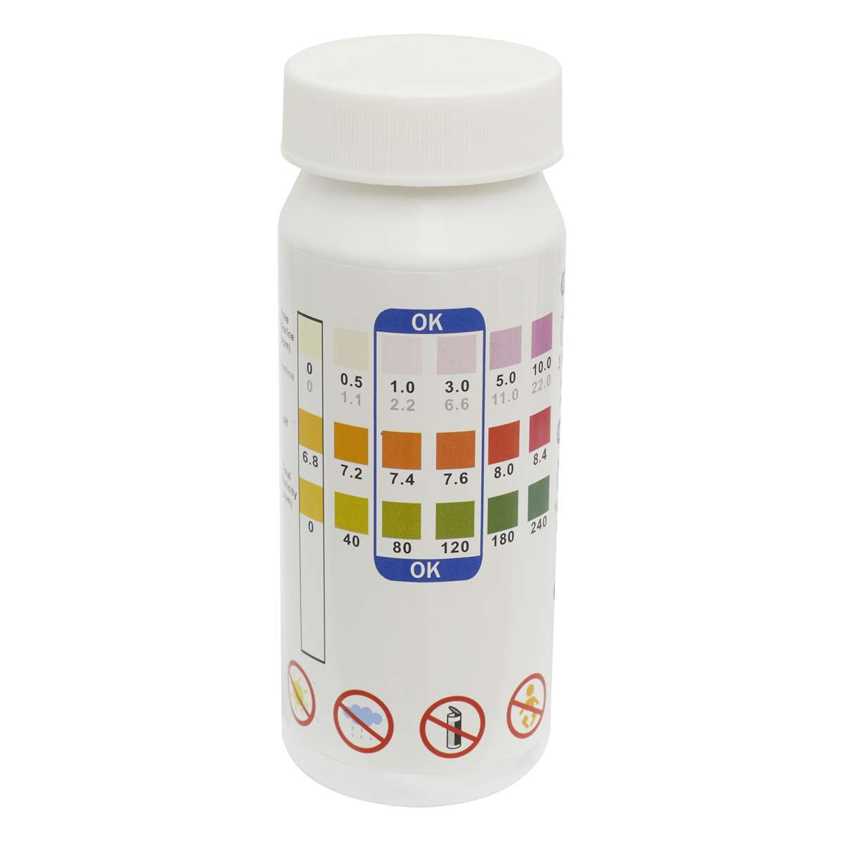 3-in-1 Chlorine, PH & Alkalinity Test Strips x50 Strips - Pack of 1 DL32