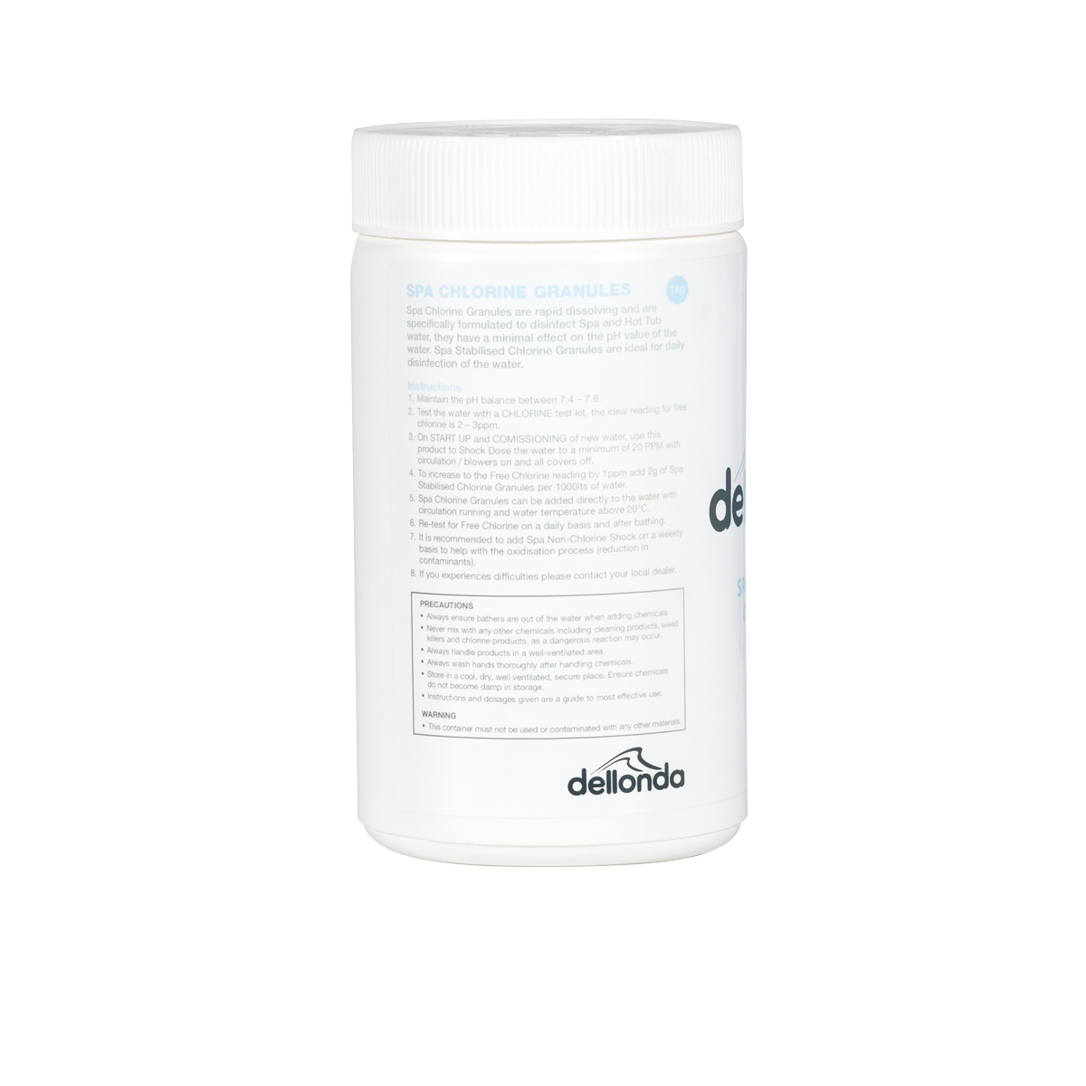 Chlorine Granules for Hot Tubs/Spas & Swimming Pools 1kg DL50