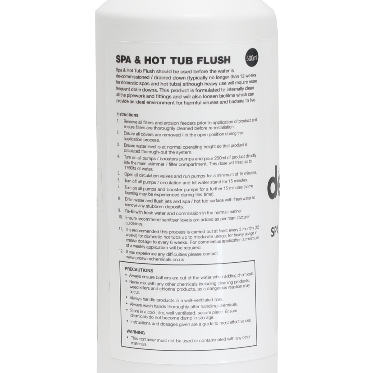 Hot Tub/Spa Flush Cleaner 500ml DL60