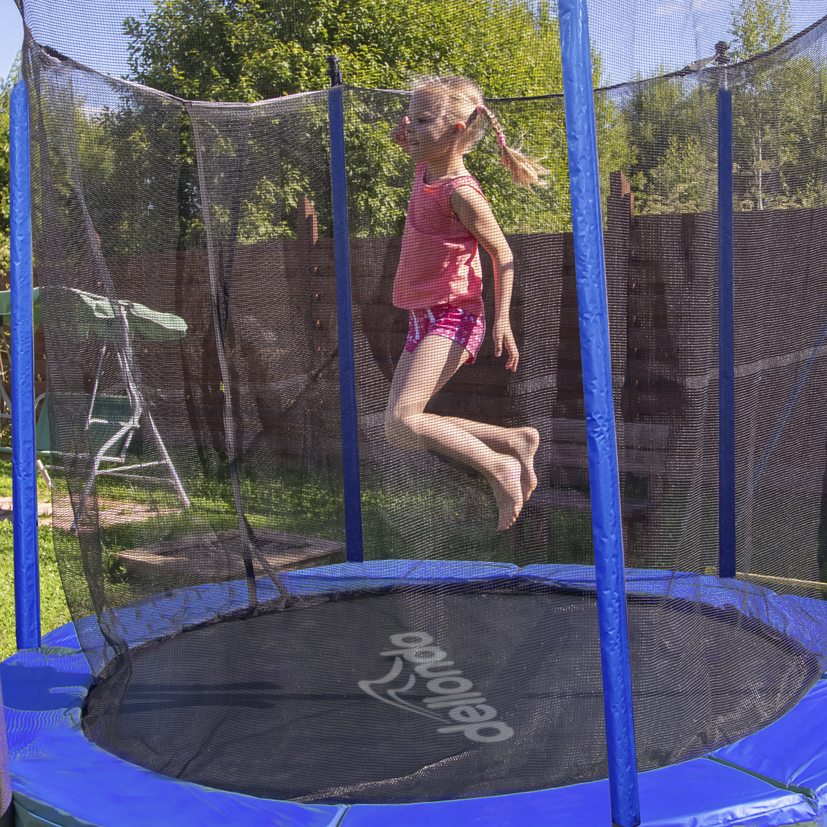 Heavy-Duty Outdoor Trampoline with Safety Enclosure Net 6ft DL66