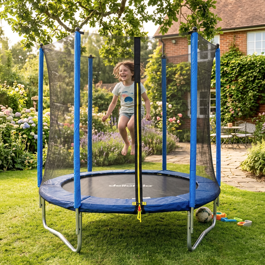 Heavy-Duty Outdoor Trampoline with Safety Enclosure Net 6ft DL66