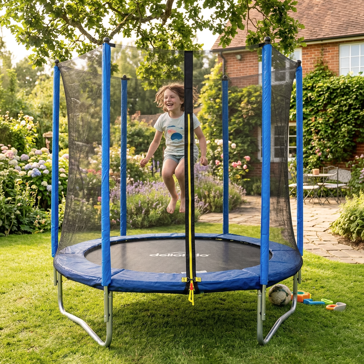 Heavy-Duty Outdoor Trampoline with Safety Enclosure Net 6ft DL66