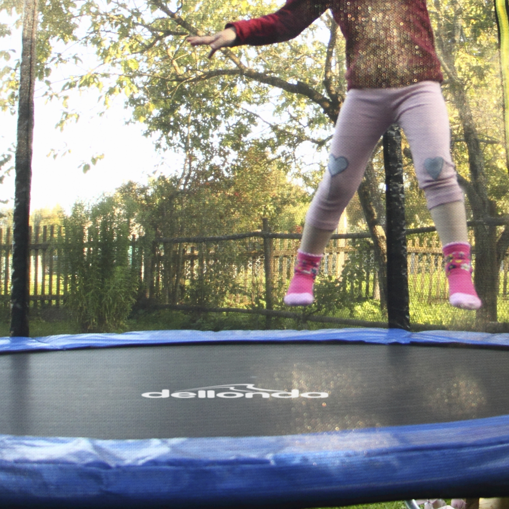 Heavy-Duty Outdoor Trampoline with Safety Enclosure Net 8ft DL67
