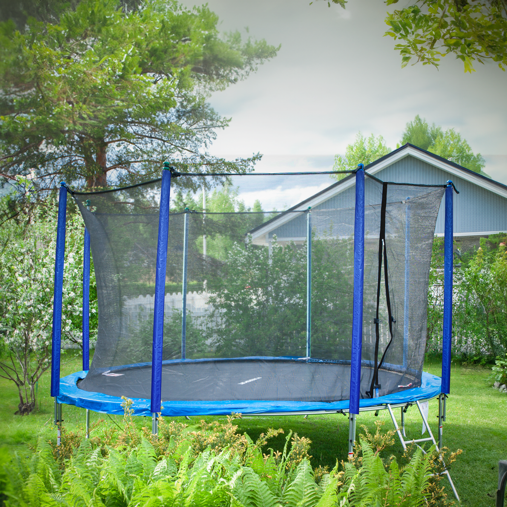 Heavy-Duty Outdoor Trampoline with Safety Enclosure Net 12ft DL69