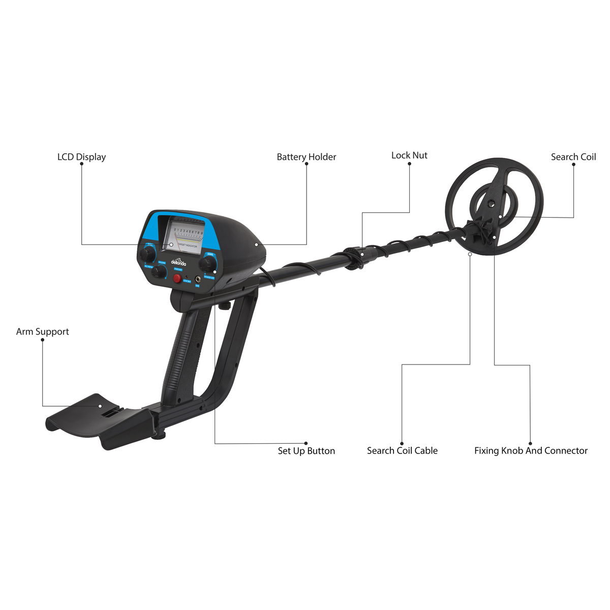 Lightweight Metal Detector with High Accuracy Pinpoint Function DL6