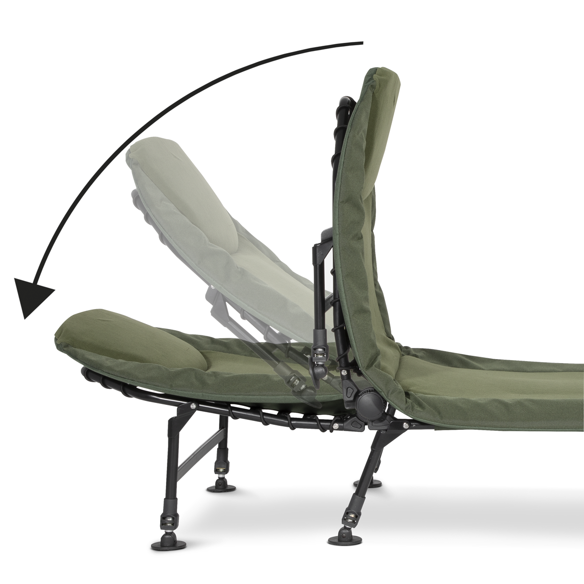 Adjustable Bedchair with Fleece Mattress & Pillow DL78