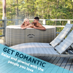4-6 Person Inflatable Hot Tub/Spa with Smart Pump - Rattan Effect DL91
