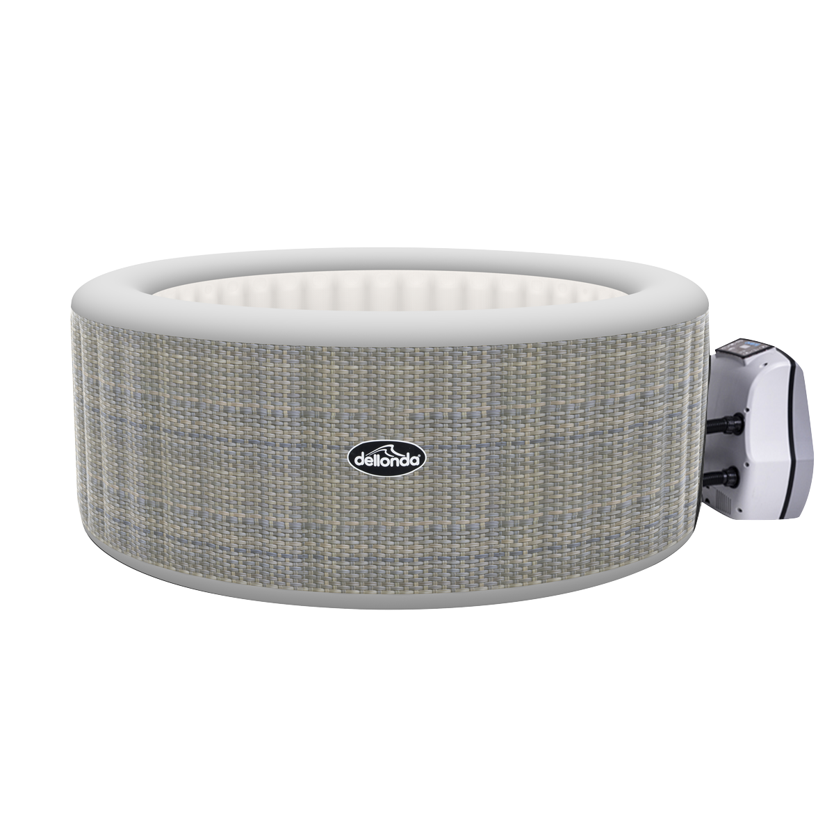 4-6 Person Inflatable Hot Tub/Spa with Smart Pump - Rattan Effect DL91