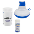 Hot Tub/Spa & Swimming Pool Chlorine Pack includes Chlorine Mini Tabs 1kg, Chemical Floaters & 3-in-1 Test Strips DL97