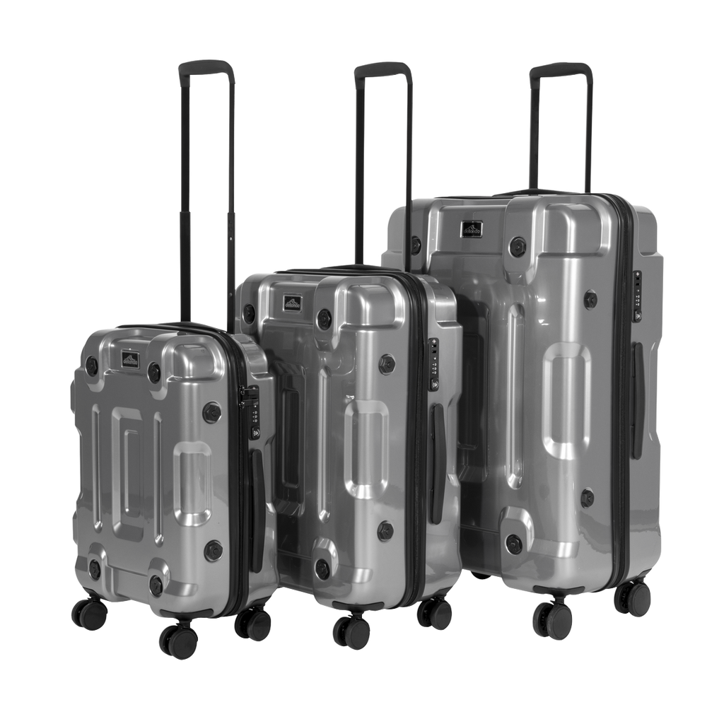 Lightweight ABS Luggage Set 3pc - Silver DL9