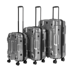 Lightweight ABS Luggage Set 3pc - Silver DL9