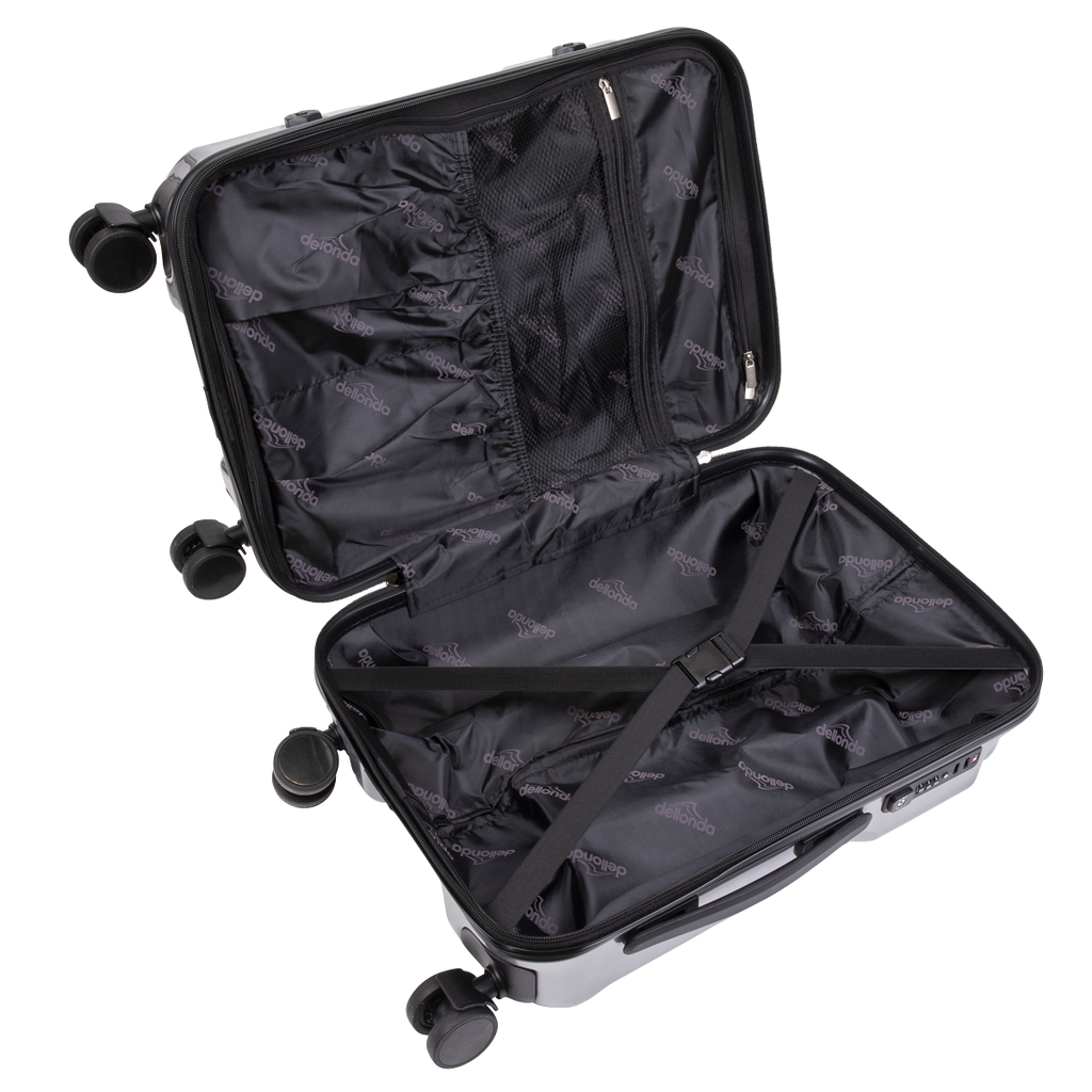 Lightweight ABS Luggage Set 3pc - Silver DL9