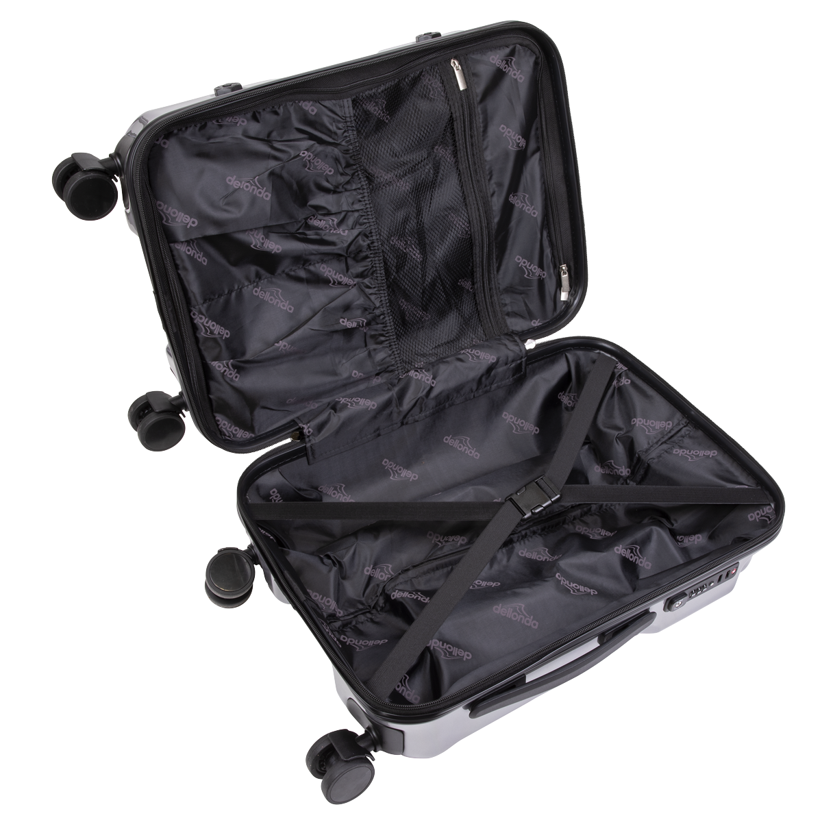 Lightweight ABS Luggage Set 3pc - Silver DL9