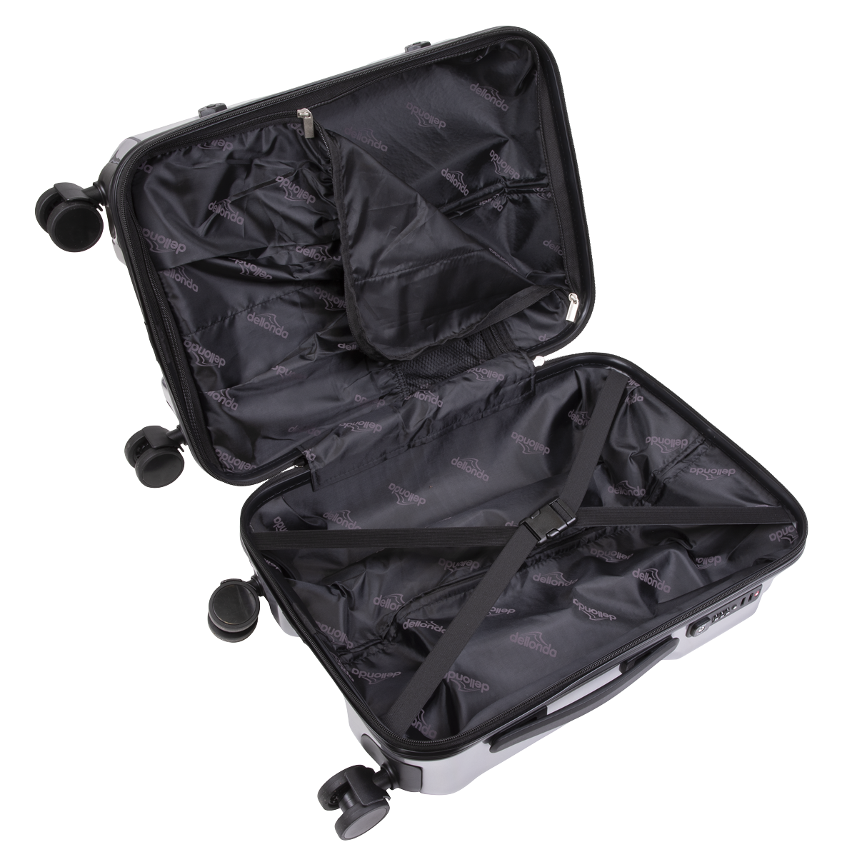 Lightweight ABS Luggage Set 3pc - Silver DL9