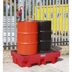 Polyethylene Barrel Bund/Spill Pallet 1220 x 820 x 330mm DRP12