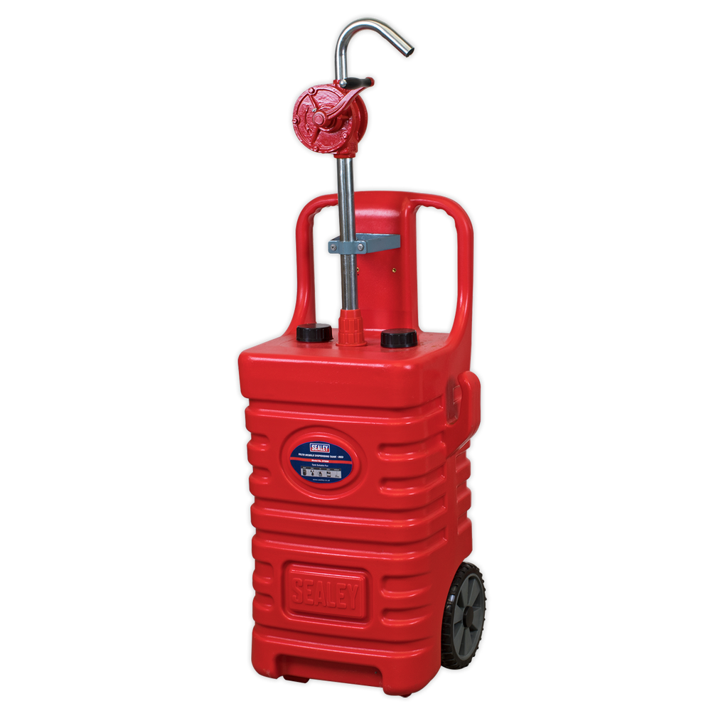 Mobile Dispensing Tank with Oil Rotary Pump 55L - Red DT55RCOMBO1
