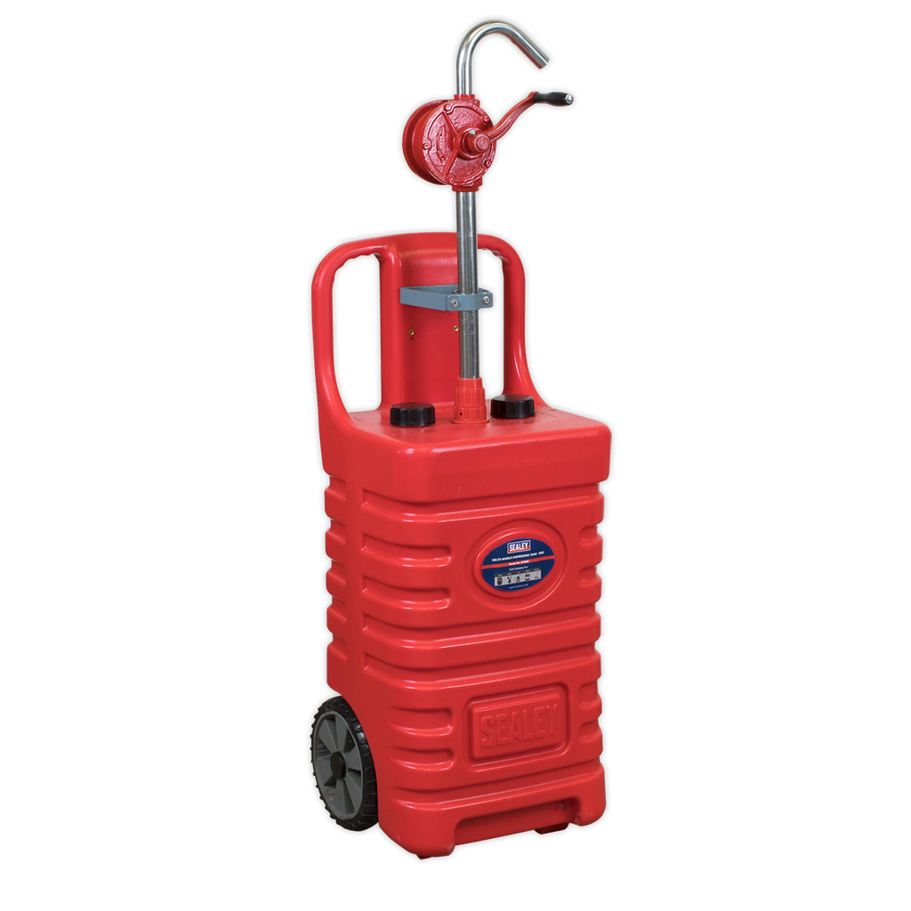 Mobile Dispensing Tank with Oil Rotary Pump 55L - Red DT55RCOMBO1