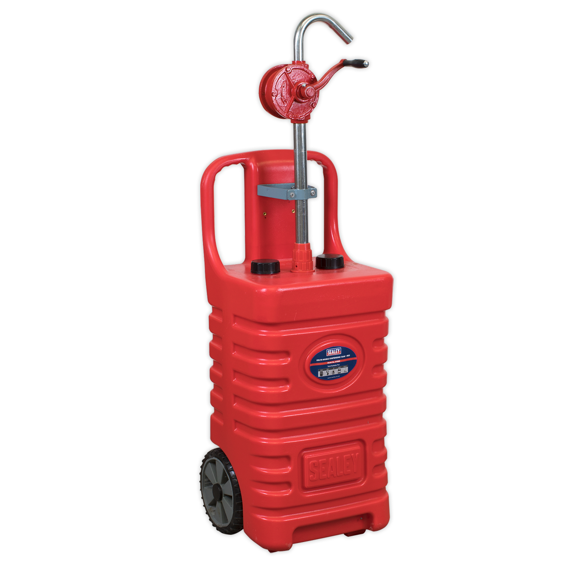 Mobile Dispensing Tank with Oil Rotary Pump 55L - Red DT55RCOMBO1