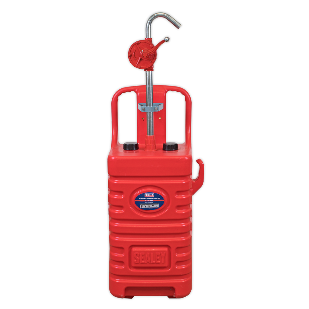 Mobile Dispensing Tank with Oil Rotary Pump 55L - Red DT55RCOMBO1