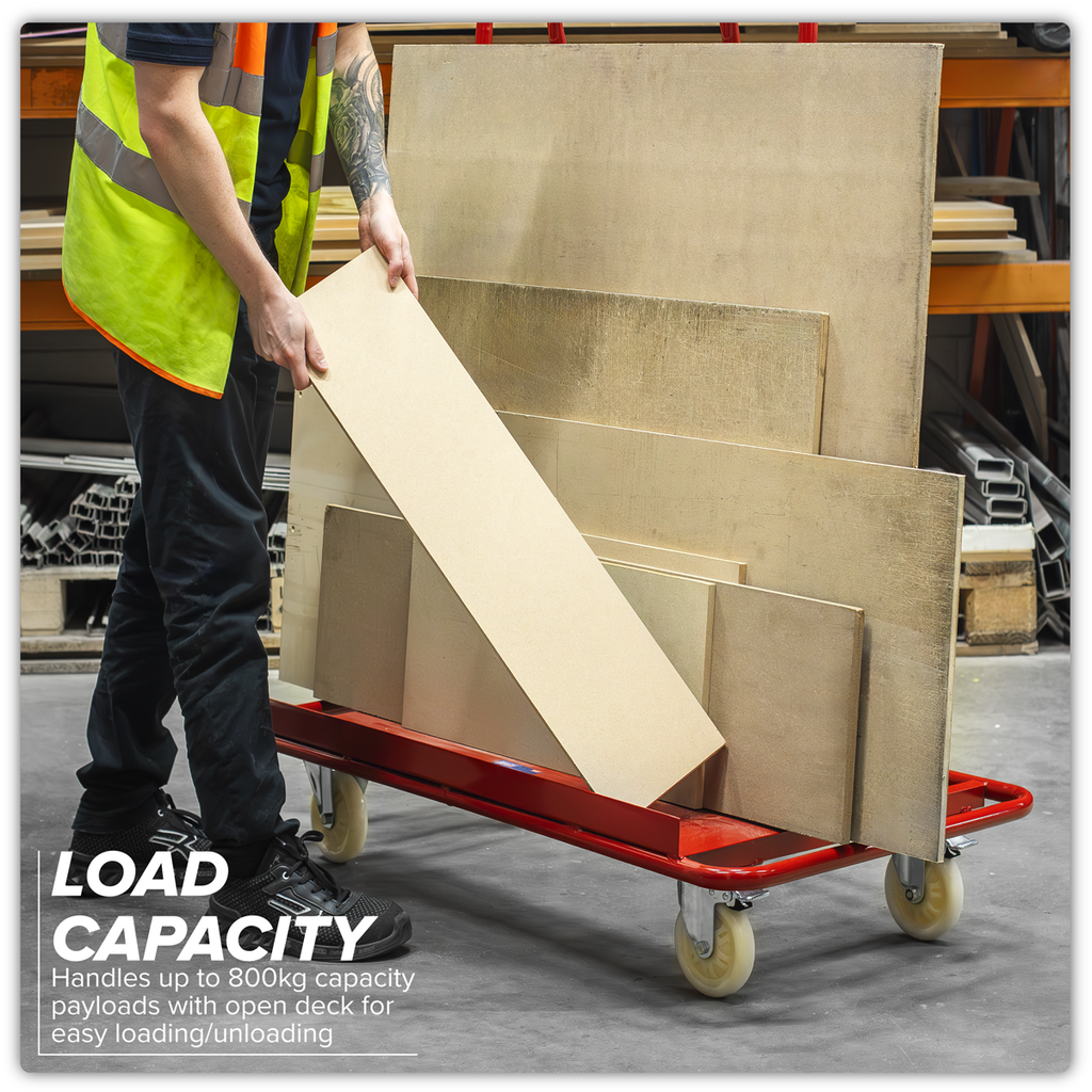 Large Sheet Handling Plasterboard Trolley 800kg Capacity DWC01
