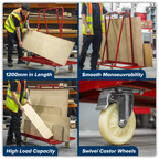 Large Sheet Handling Plasterboard Trolley 800kg Capacity DWC01