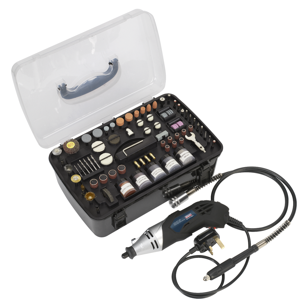 Multipurpose Rotary Tool & Engraver Kit 230V 219pc E5188