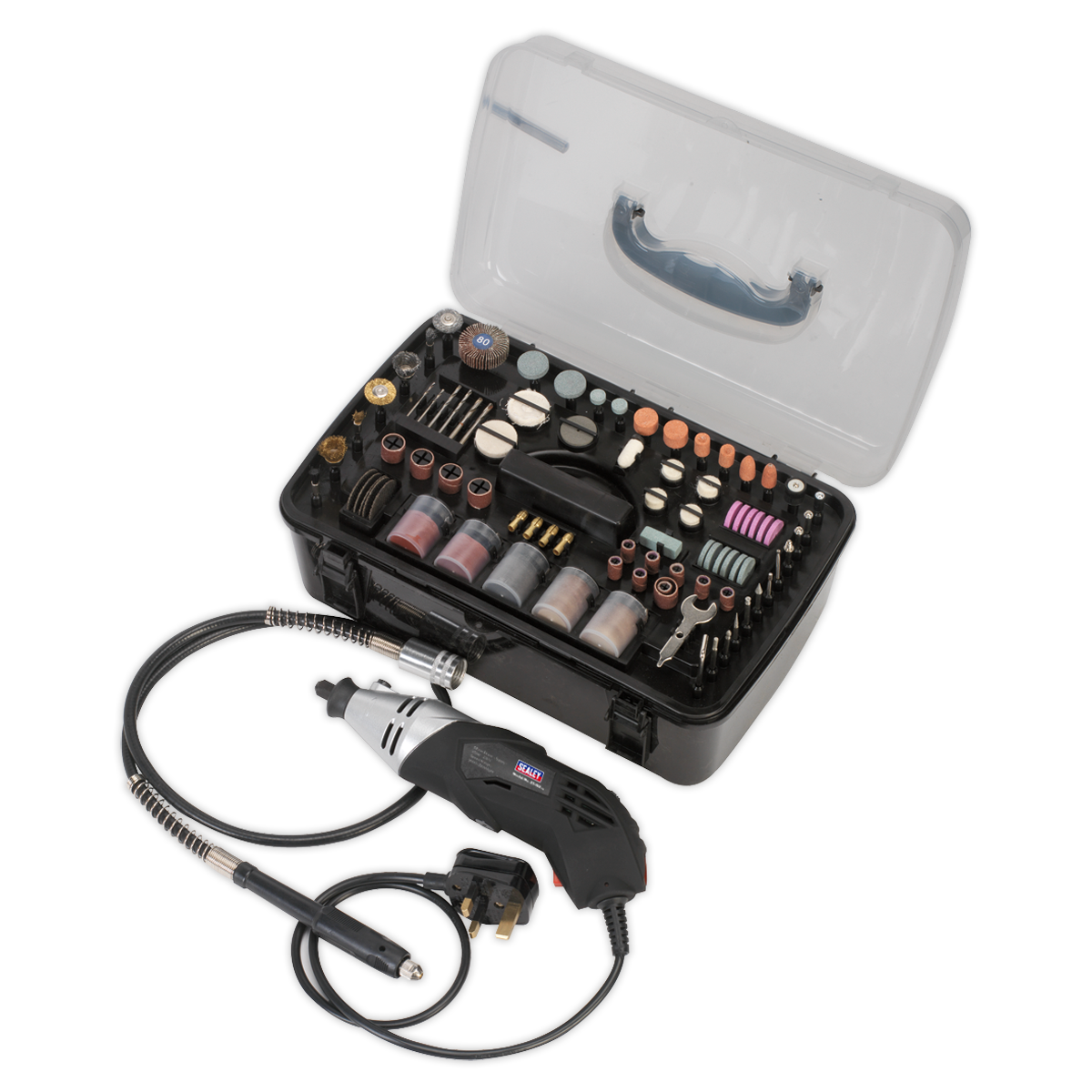 Multipurpose Rotary Tool & Engraver Kit 230V 219pc E5188