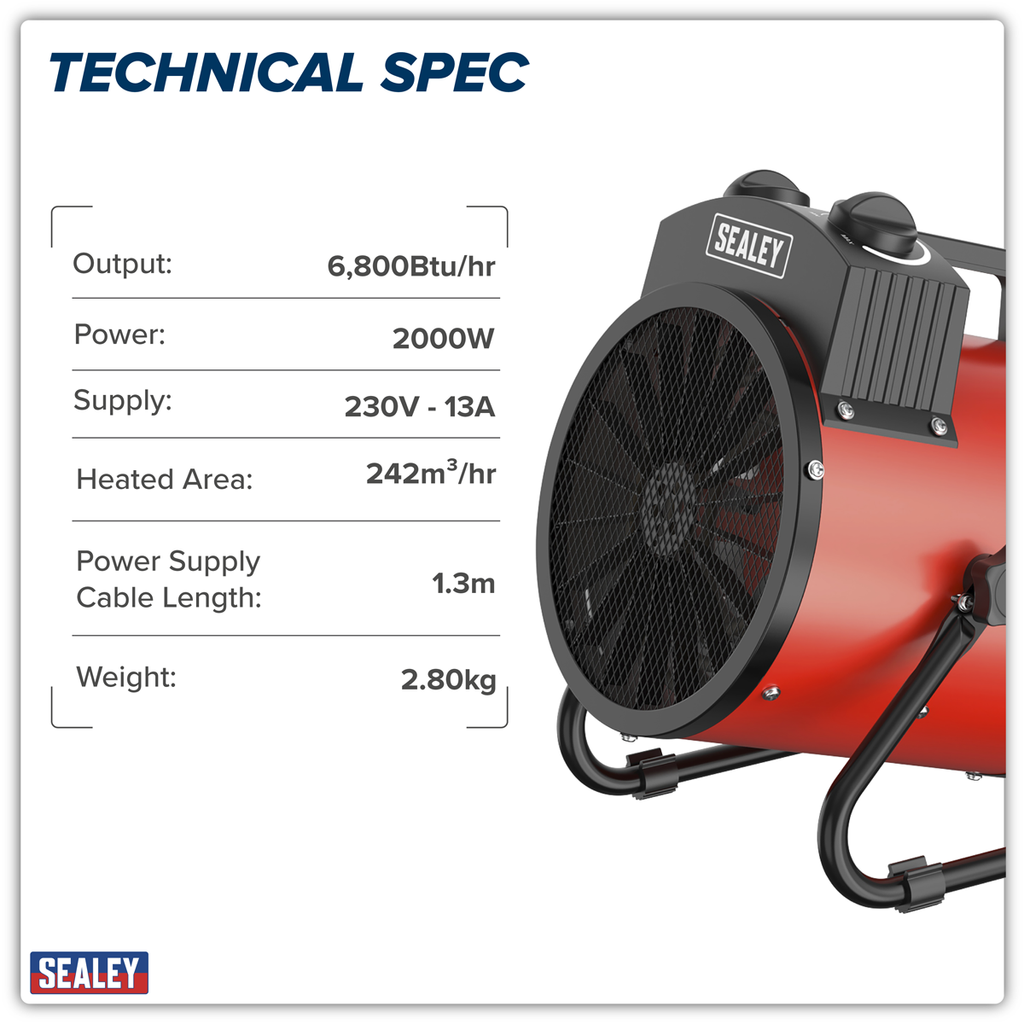 Industrial Fan Heater 2000W/230V EH2001