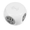 1.4m Extension Cable Cube & Wireless Charging Pad 3 x 230V & 3 x USB EL144WC