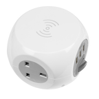 1.4m Extension Cable Cube & Wireless Charging Pad 3 x 230V & 3 x USB EL144WC