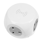 1.4m Extension Cable Cube & Wireless Charging Pad 3 x 230V & 3 x USB EL144WC