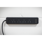 2.6m Extension Lead with USB Ports - Black EL34USBB
