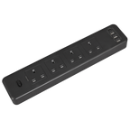 2.6m Extension Lead with USB Ports - Black EL34USBB