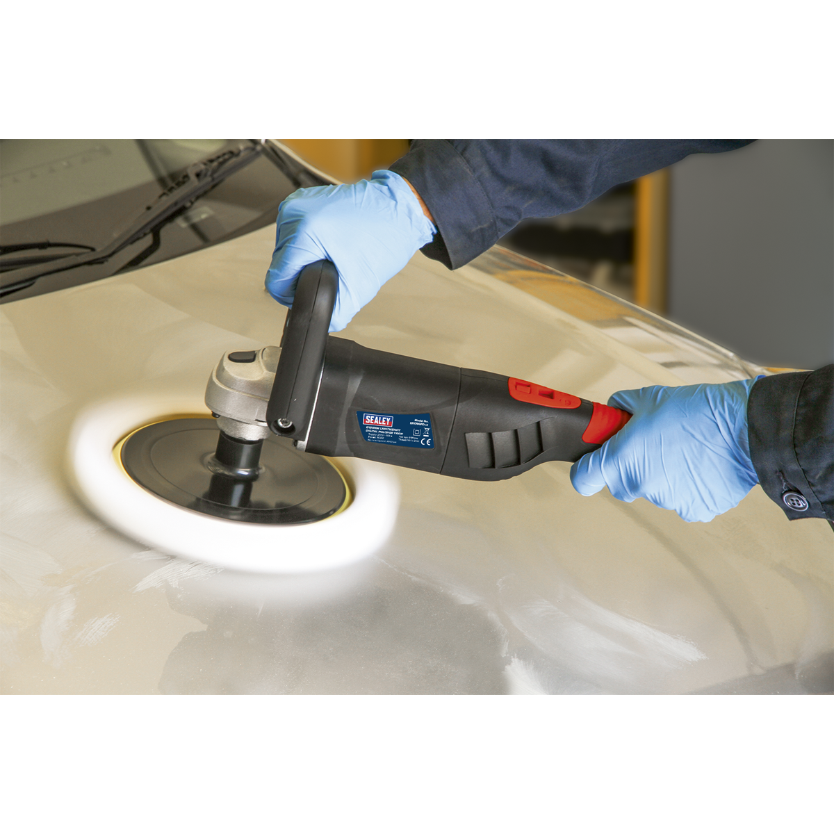 180mm Lightweight Variable Speed Digital Rotary Polisher 1100W/230V ER1700PD
