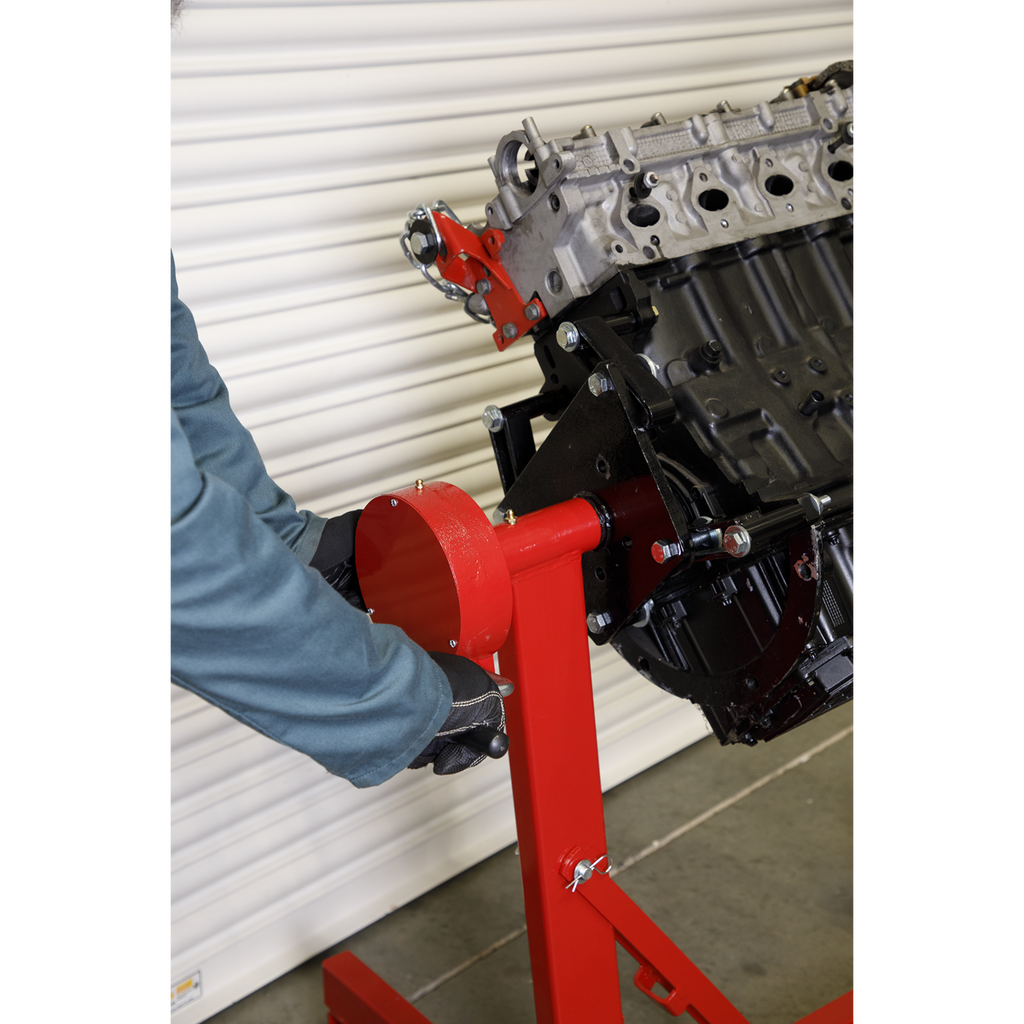 Folding 360º Rotating Engine Stand with Geared Handle Drive 450kg Capacity ES480D