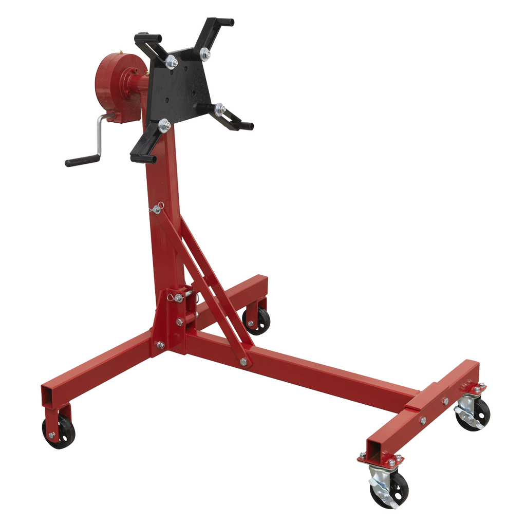 Folding 360º Rotating Engine Stand with Geared Handle Drive 450kg Capacity ES480D